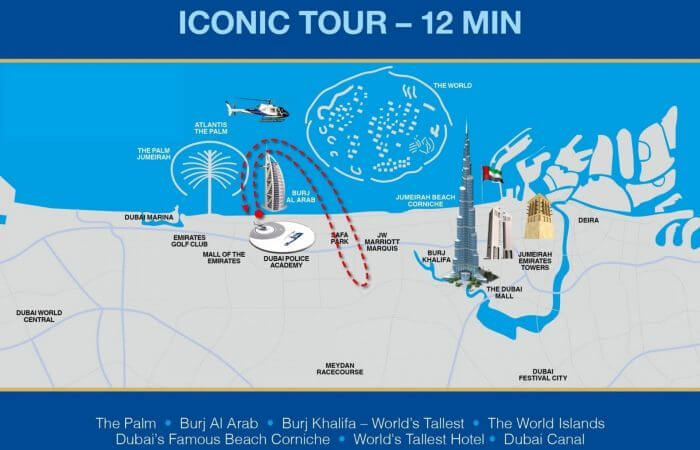 Helicopter Iconic Tour in Dubai